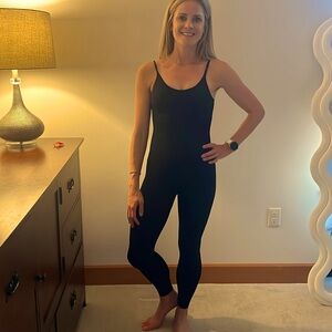 Black, compression jumpsuit